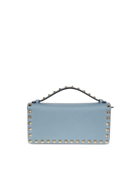 Rockstud leather clutch bag