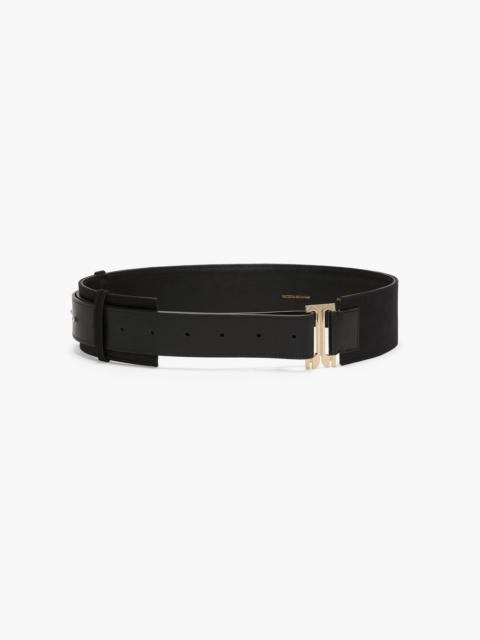 Wide Dorian Tuxedo Belt In Black