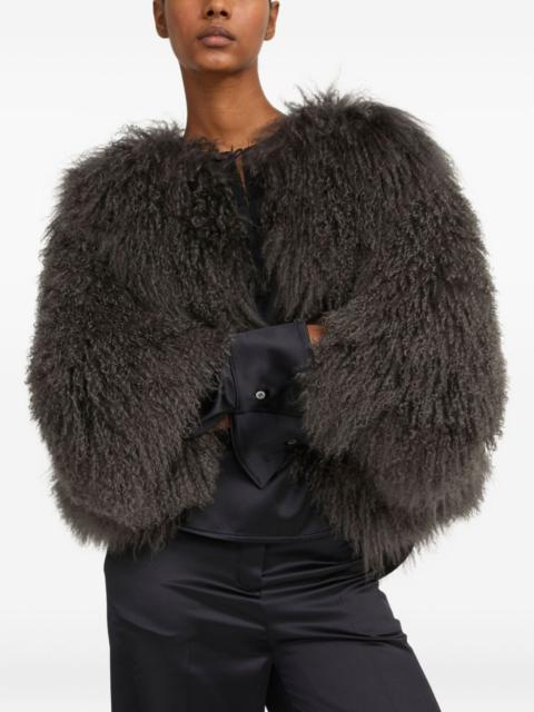 short shearling jacket