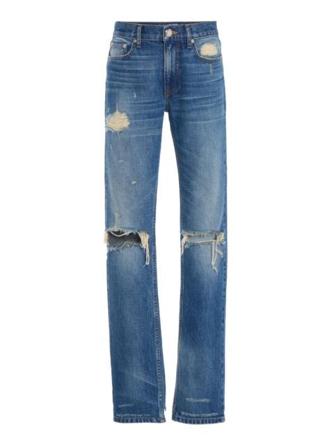 The Riggs  Distressed Denim Skinny Jeans medium wash
