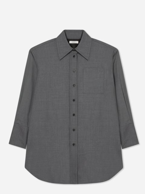 Overshirt in Melange Wool