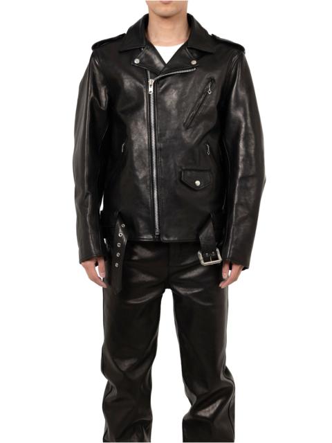 "MASSES x MMY" Horse Leather Double Zip Jacket