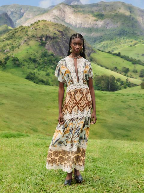 Mixed Snake Garden Maxi Dress