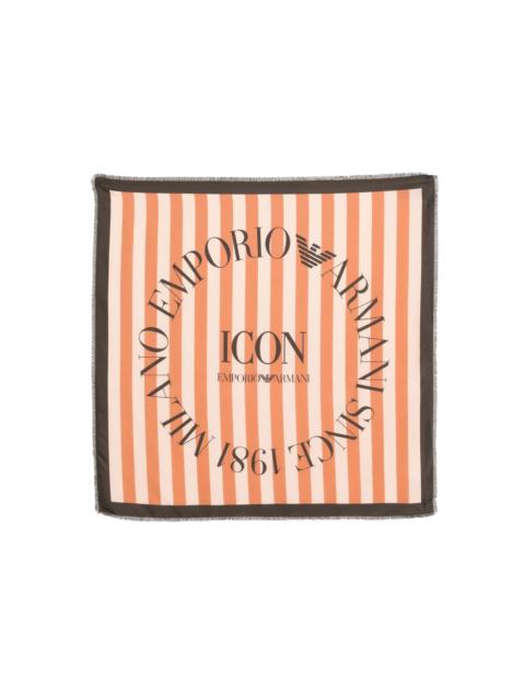 striped fringed scarf