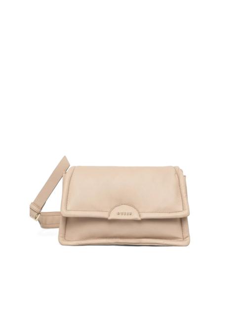 puffed-leather crossbody bag