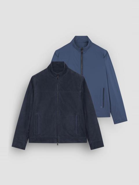 REVERSIBLE JACKET IN AQUALEATHER