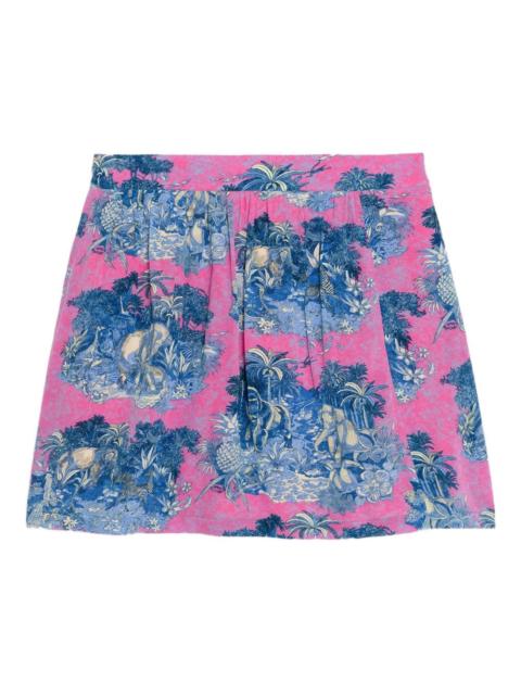 graphic-print midi skirt