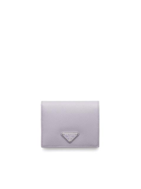 triangle-logo leather wallet