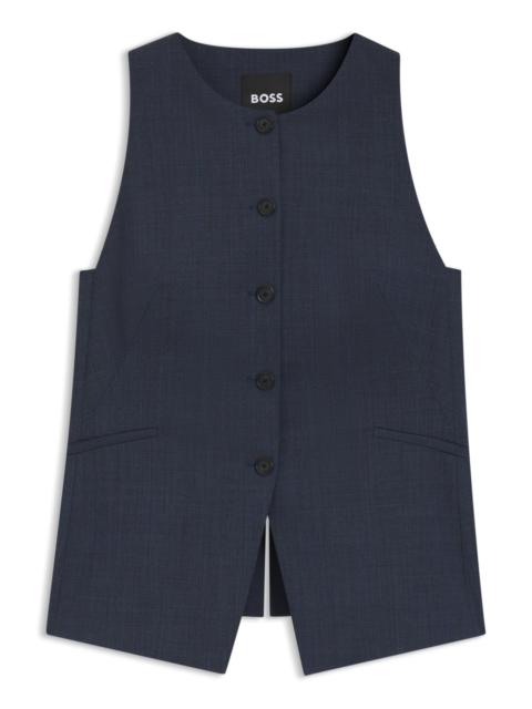 SLIM-FIT WAISTCOAT IN VIRGIN WOOL