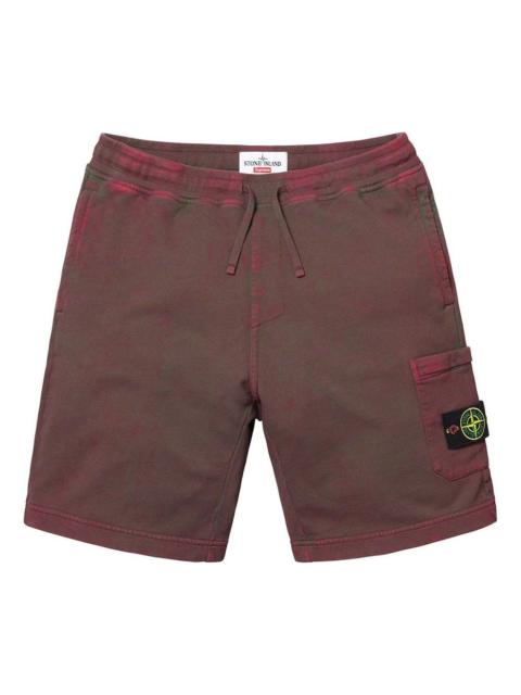 Supreme SS19 x Stone Island Sweatshort Crossover Cargo Unisex Brick Red Shorts SUP-SS19-399
