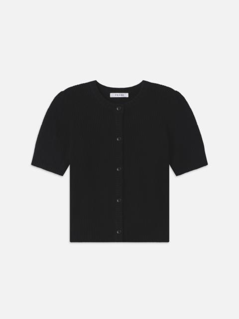 Shrunken Short Sleeve Cardi in Black