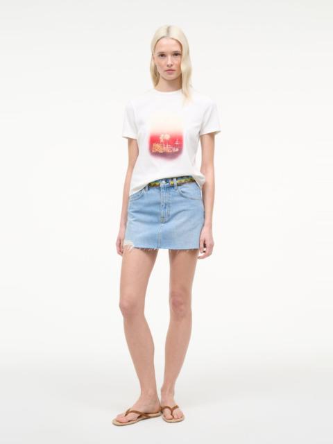 STAUD BECK MINI SKIRT SURFER BEADED