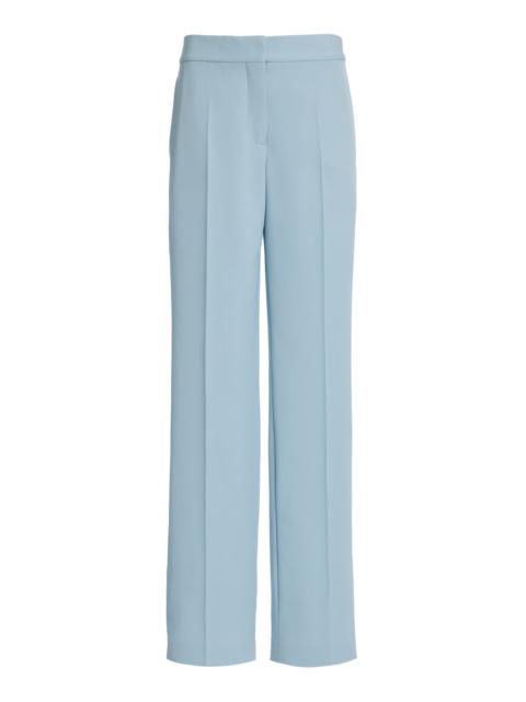 Wool Straight-Leg Pants blue