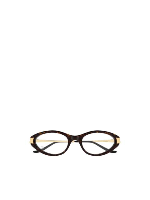 oval-frame glasses