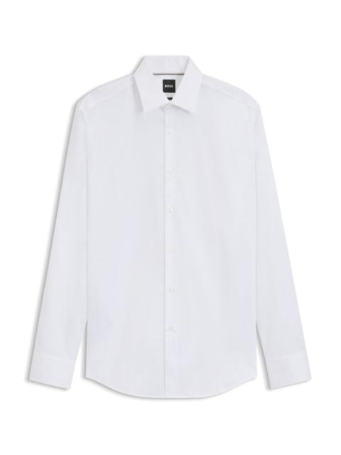 SLIM-FIT SHIRT IN ITALIAN COTTON WITH JACQUARD MONOGRAMS