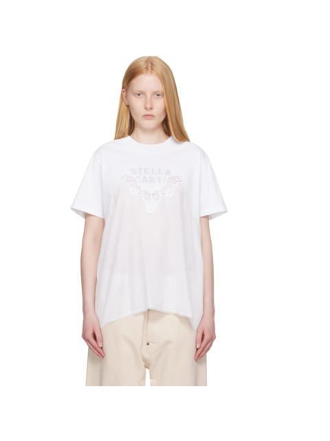 White Lace Slip Jersey T-shirt