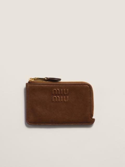 Nappa leather envelope card holder