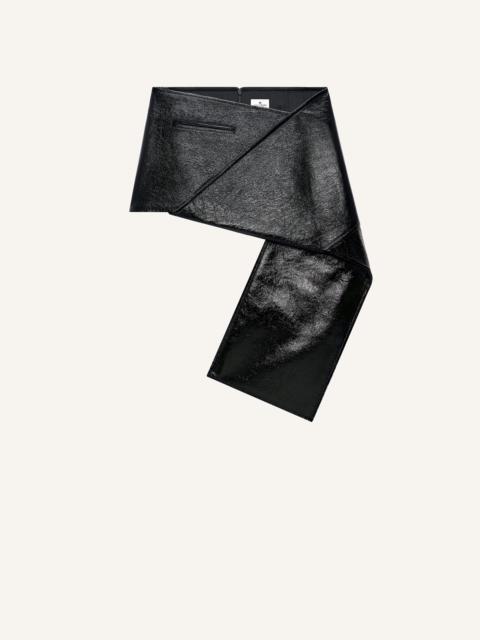 FOLD VINYL MINI-SKIRT