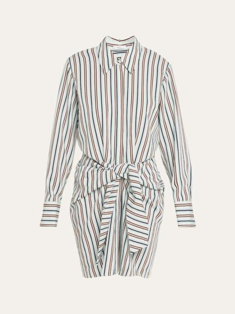 Mia Striped Mini Shirtdress