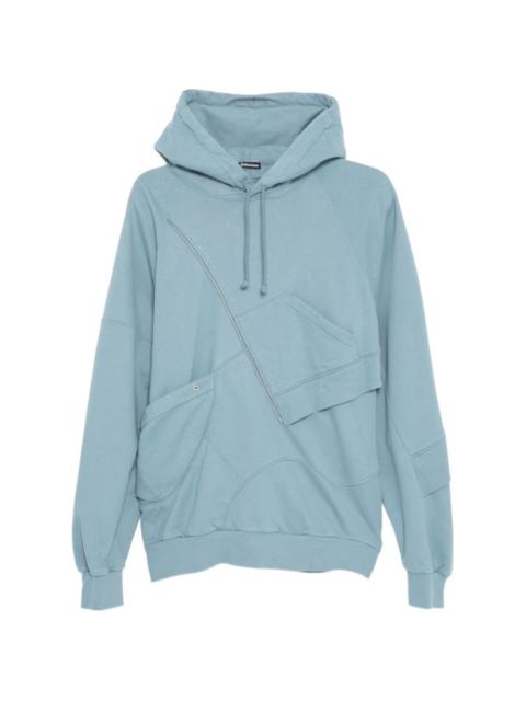 panelled hoodie