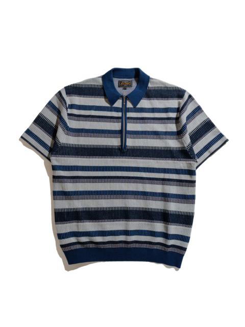 Half Zip Knit Polo Navy