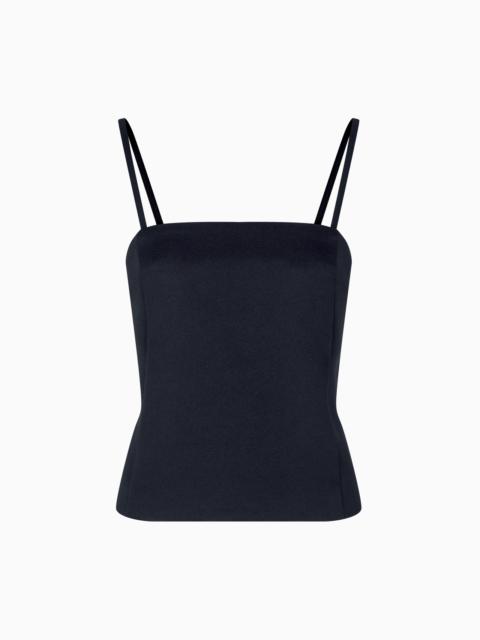 TECHNICAL SCUBA FABRIC BUSTIER TOP