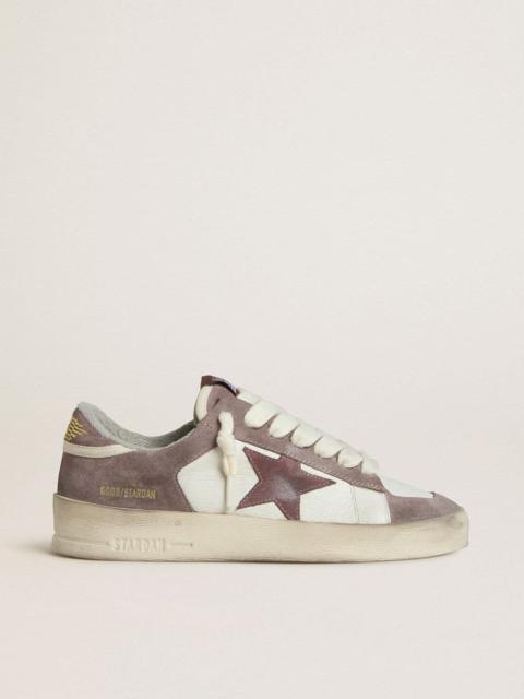 Women's Stardan LTD in nappa leather and suede with mauve suede star and lavender suede heel tab