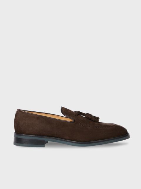 Dark Brown Suede 'Lawrence' Tassel Loafers