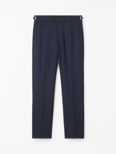 Tense A Pinstriped Wool Trousers