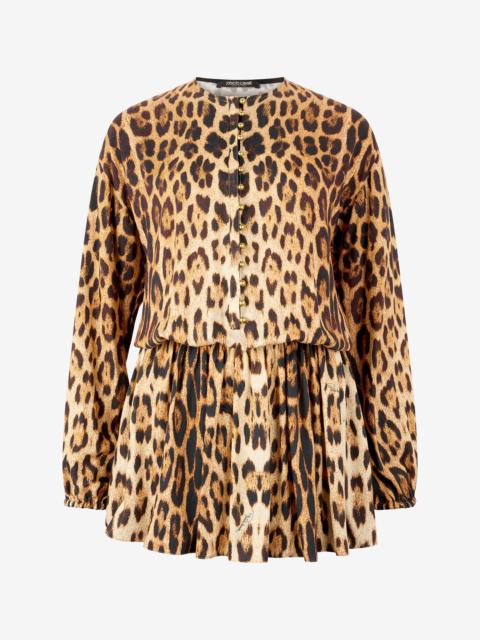 Short Dress with Jaguar Skin Print
