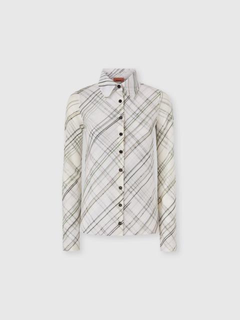 Tartan criss-cross shirt