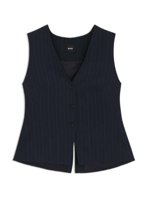 SINGLE-BREASTED PINSTRIPE WAISTCOAT