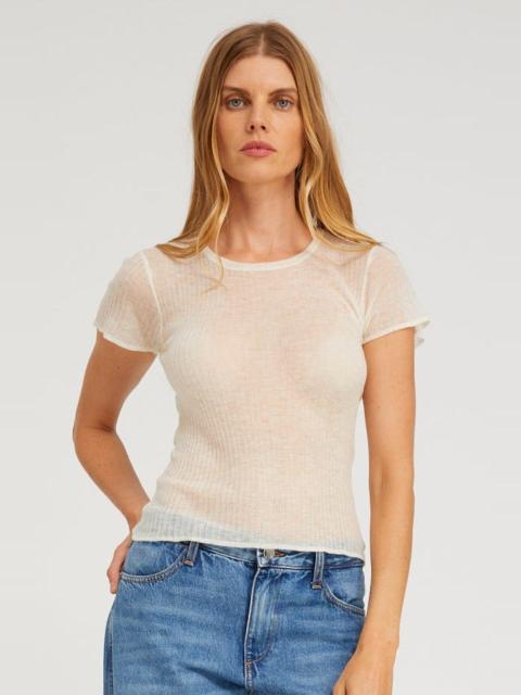 IVORY TISSUE CASHMERE BABY TEE