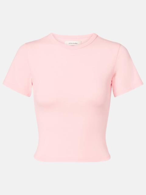 Micro cotton-blend jersey T-shirt