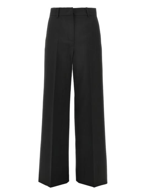 high waisted wool trousers