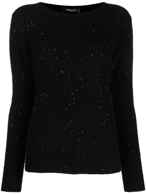 sparkly long-sleeve jumper