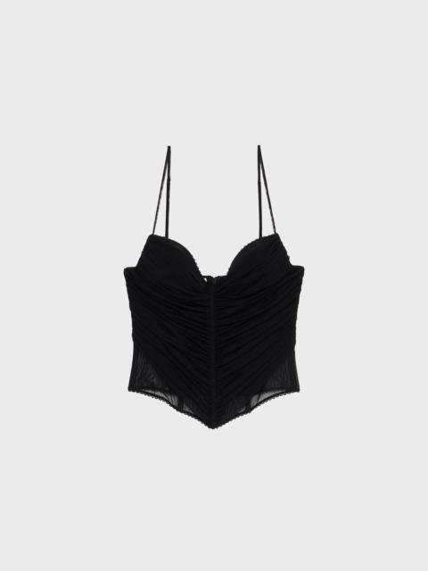 TOP SATIN AND TULLE BUSTIER