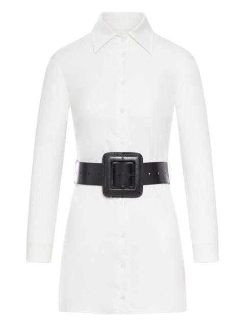belted shirt dress