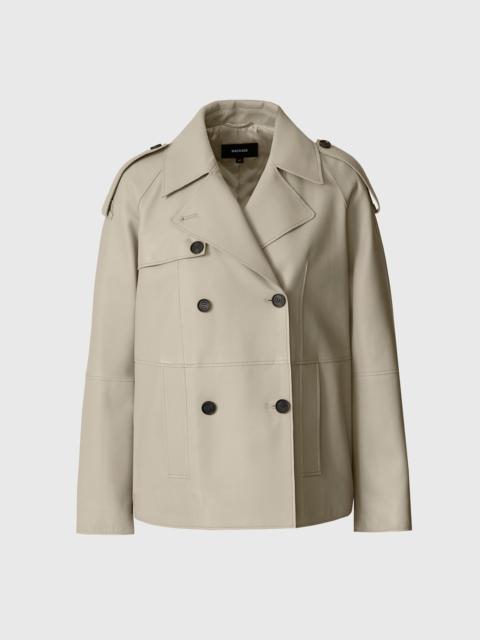 DOLORES  Double-Breasted Leather Jacket