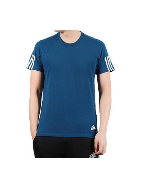adidas Run It Tee Soft Sports Round Neck Short Sleeve 'Blue' EC3709