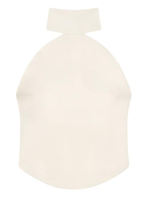 Ellipse high-neck sleeveless top