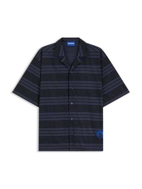 STRIPED REGULAR-FIT SHIRT IN COTTON POPLIN