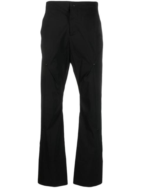 zip-details flared trousers