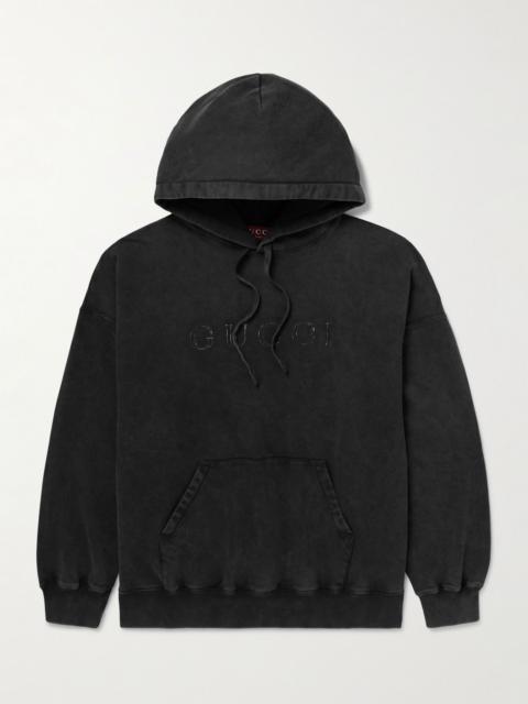 Logo-Print Cotton-Jersey Hoodie Black