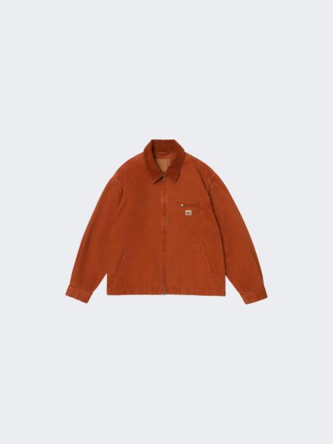 Corduroy Collared Zip-up Jacket Persimmon