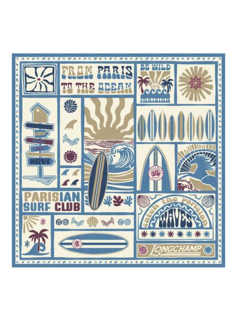 Parisian Surf Club Silk scarf 90 Slate - Silk