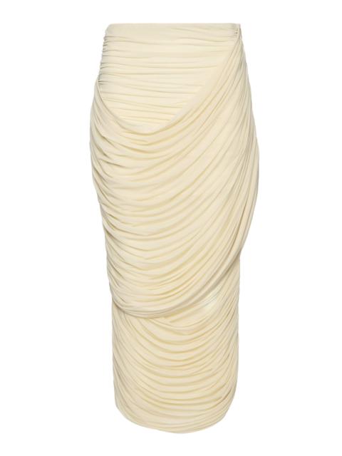 Draped Maxi Skirt ivory