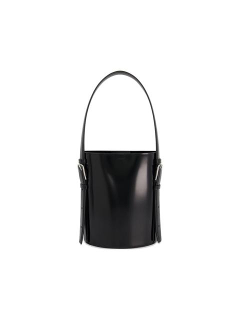 cylindrical ergonomic bucket bag