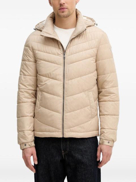 hooded quilted jacket