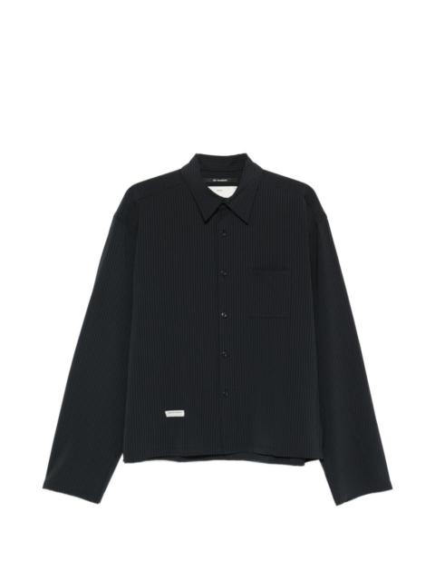 pinstripe chest-pocket shirt